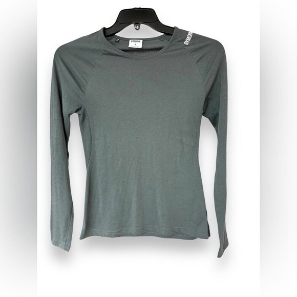 Gymshark Tops - GymShark Gray Long Sleeve Shirt | Small | Compression Fit | Workout, Yoga, Run